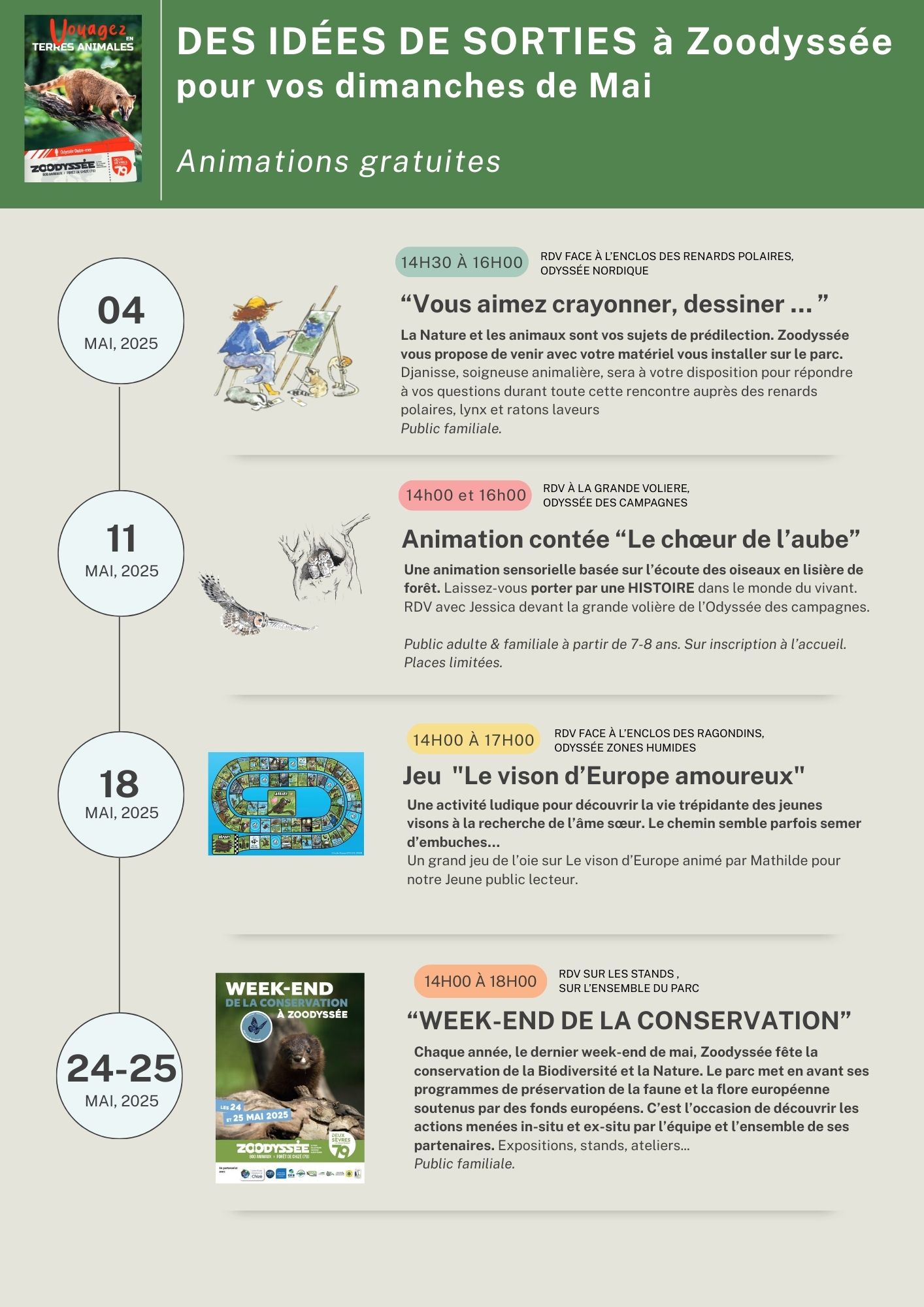 Chaque dimanche de mai, un rendez-vous pour vous.